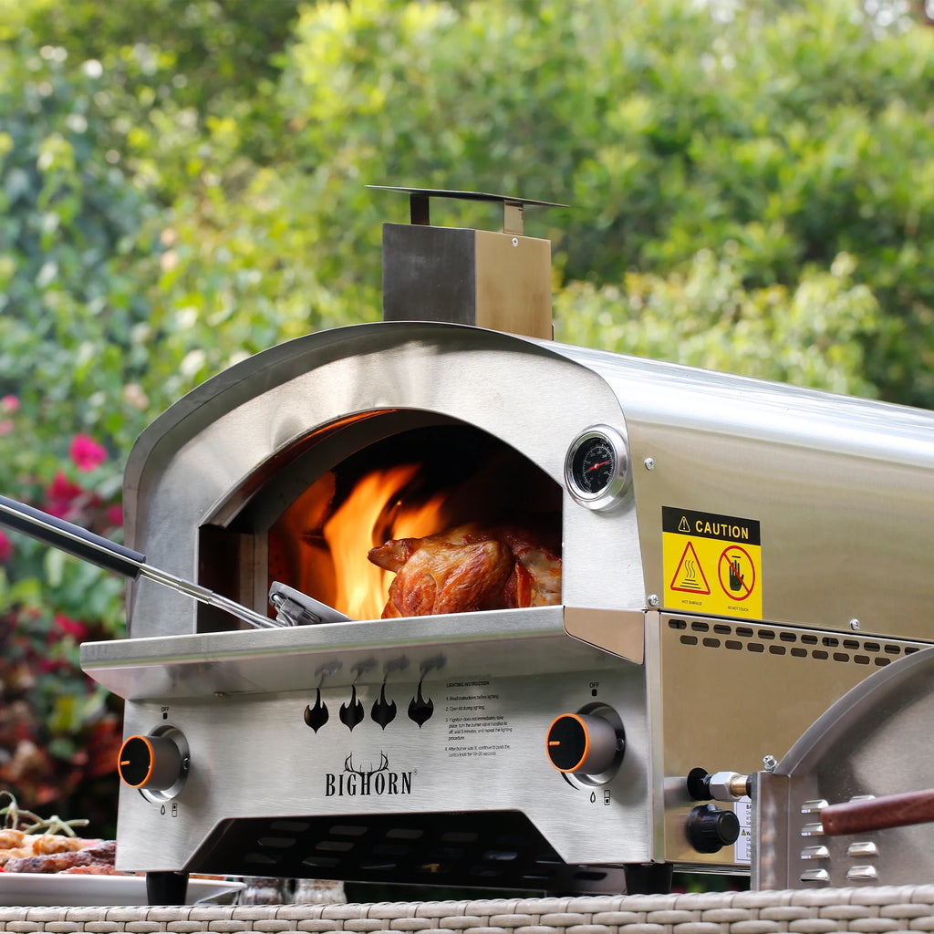 Portable Propane Pizza Oven with 13 inch Pizza Stone R4165