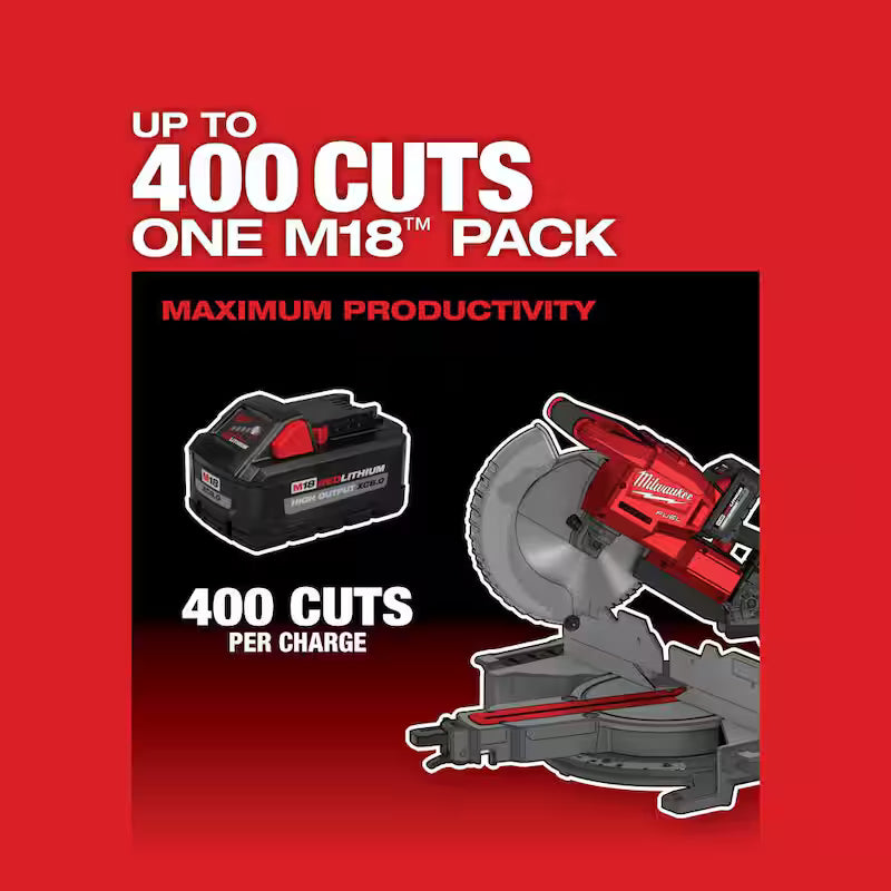 18V Cordless Dual Bevel Sliding Compound Miter Saw Kit with 8.0 Ah Battery H150232