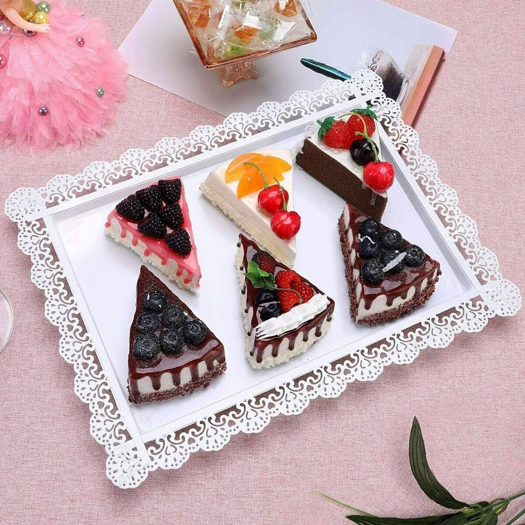 White Metal 3 Piece Cake Stand Set H837250