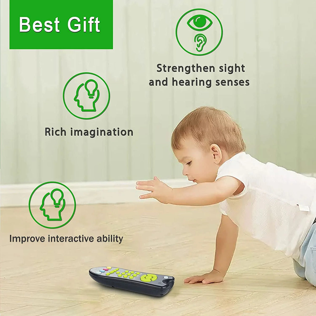 Gray TV Remote Control Toy with Light and Sound M8278