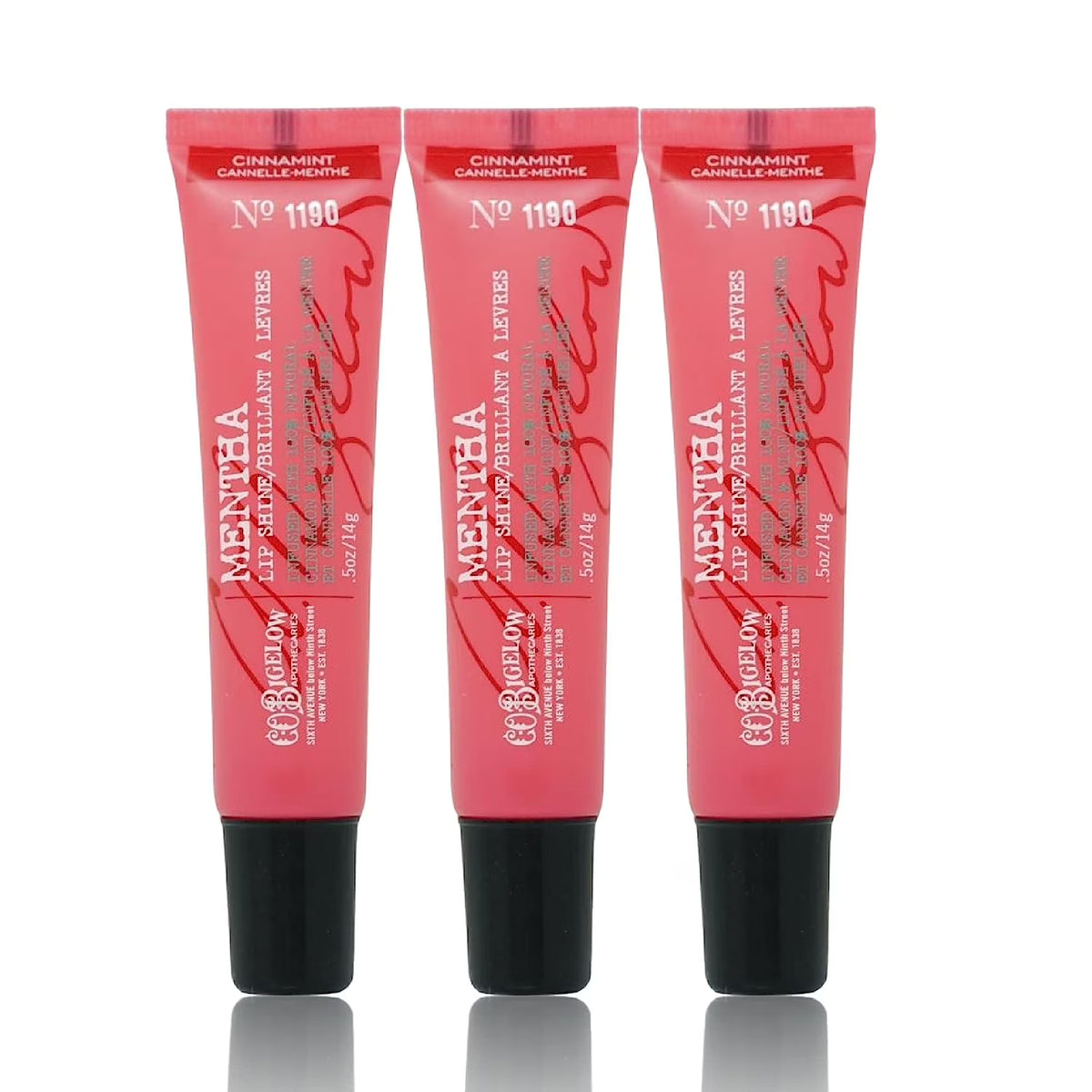 Cinnamint Mentha Lip Shine Lip Balm Trio, 3 Pack, 0.5 oz each Y17053