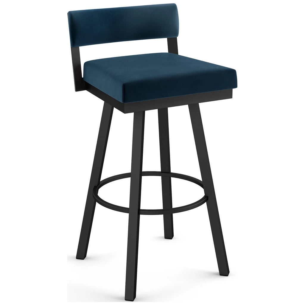 Dark Blue Velvet Swivel Counter Stool K84013