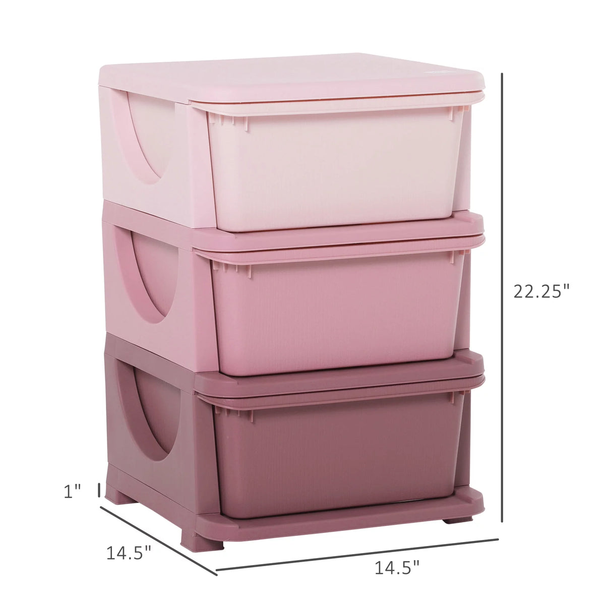 Blue 3 Tier Kids Storage Unit Dresser Tower T897332