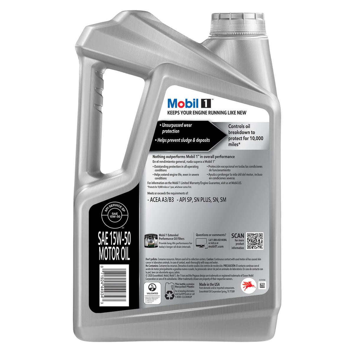 Full Synthetic Motor Oil 15W-50, 5 Quart D9738