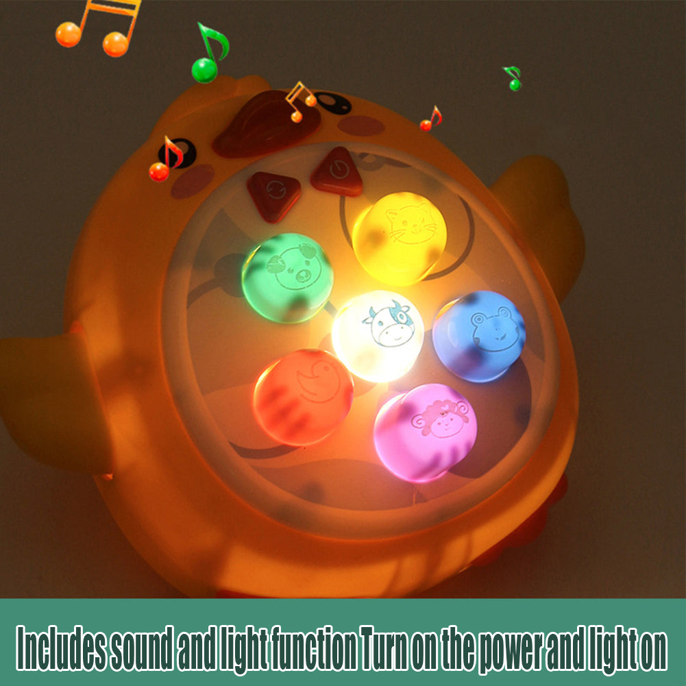 Toddler Baby Toys Whack a Frog Mole Game Hammering Pounding Toys with Hammers Electric Sound Light Duck Gopher Interactive Game Lights Music Toys R2265