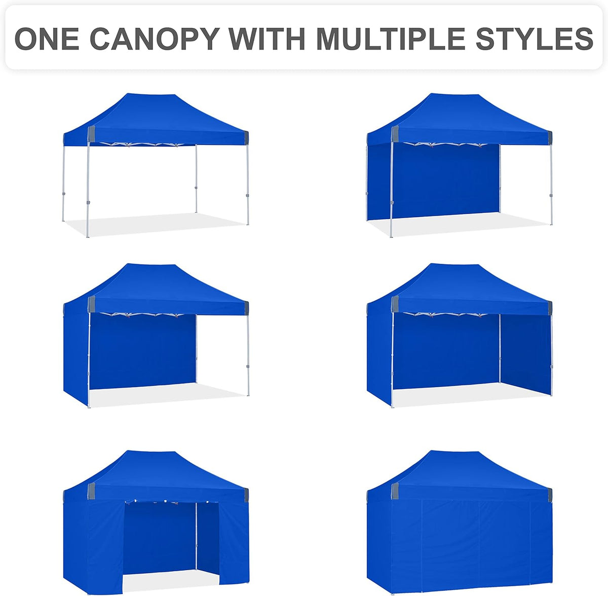 Blue 10'x15' Pop Up Canopy Tent with Removable Sides Walls P440394