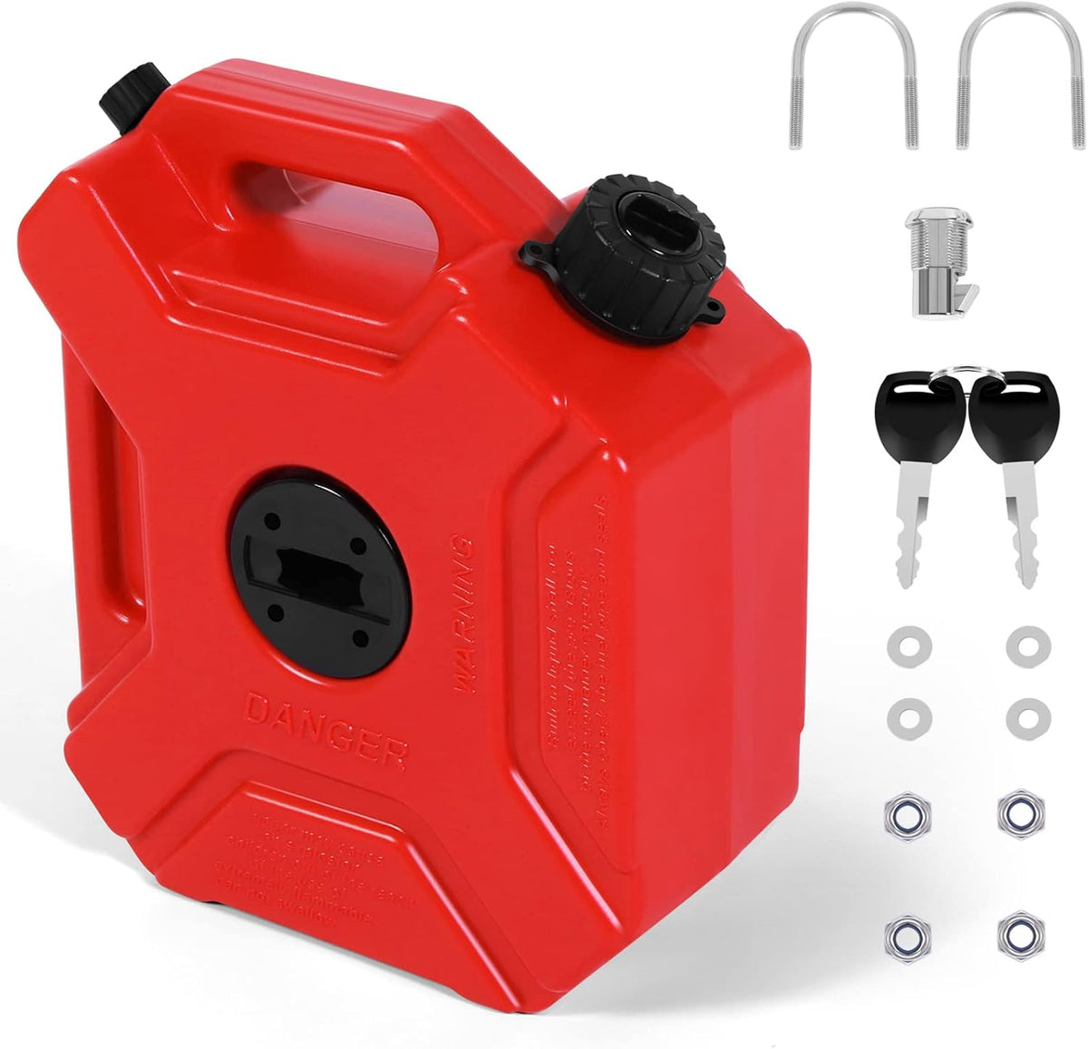 Red Poly Gas Can 5L Pack of 2 E507990