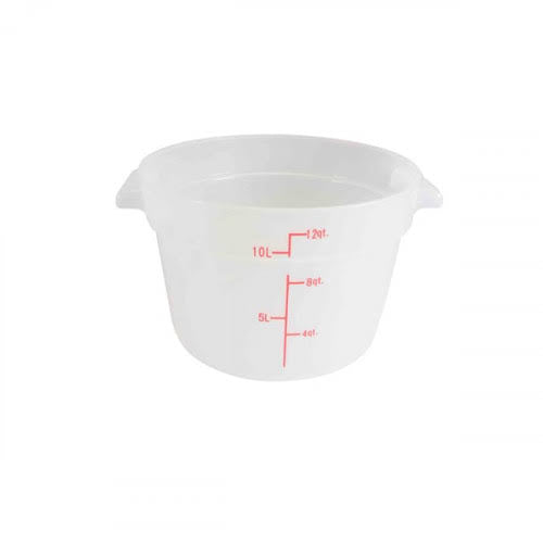 12 Packs 12 qt Round Translucent Food Storage Container J383225