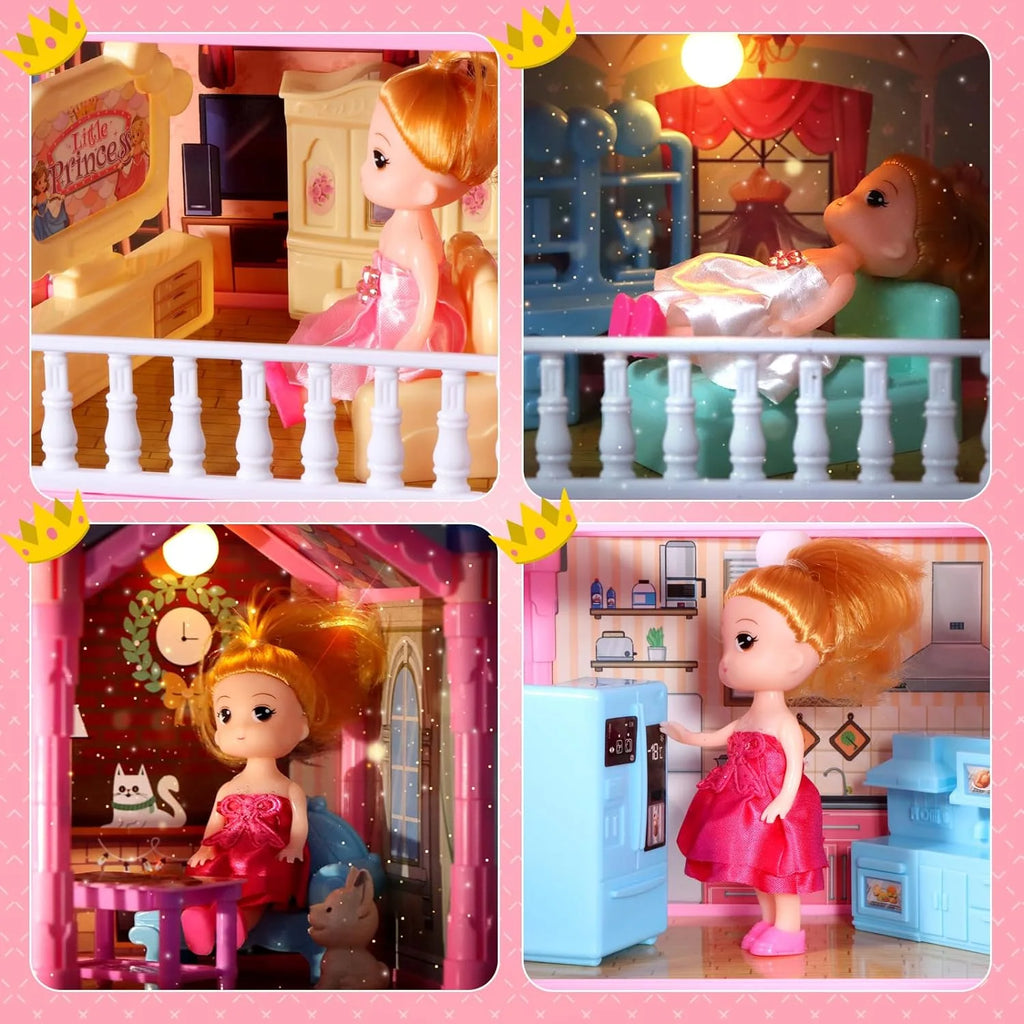 5-Story 19 Rooms DIY Dollhouse H6076