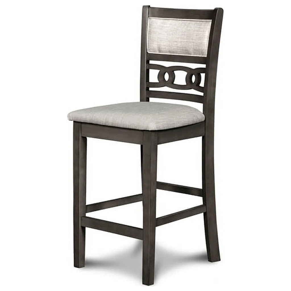 Gray Solid Wood Drop Leaf Counter Table with 2 Chairs L59118