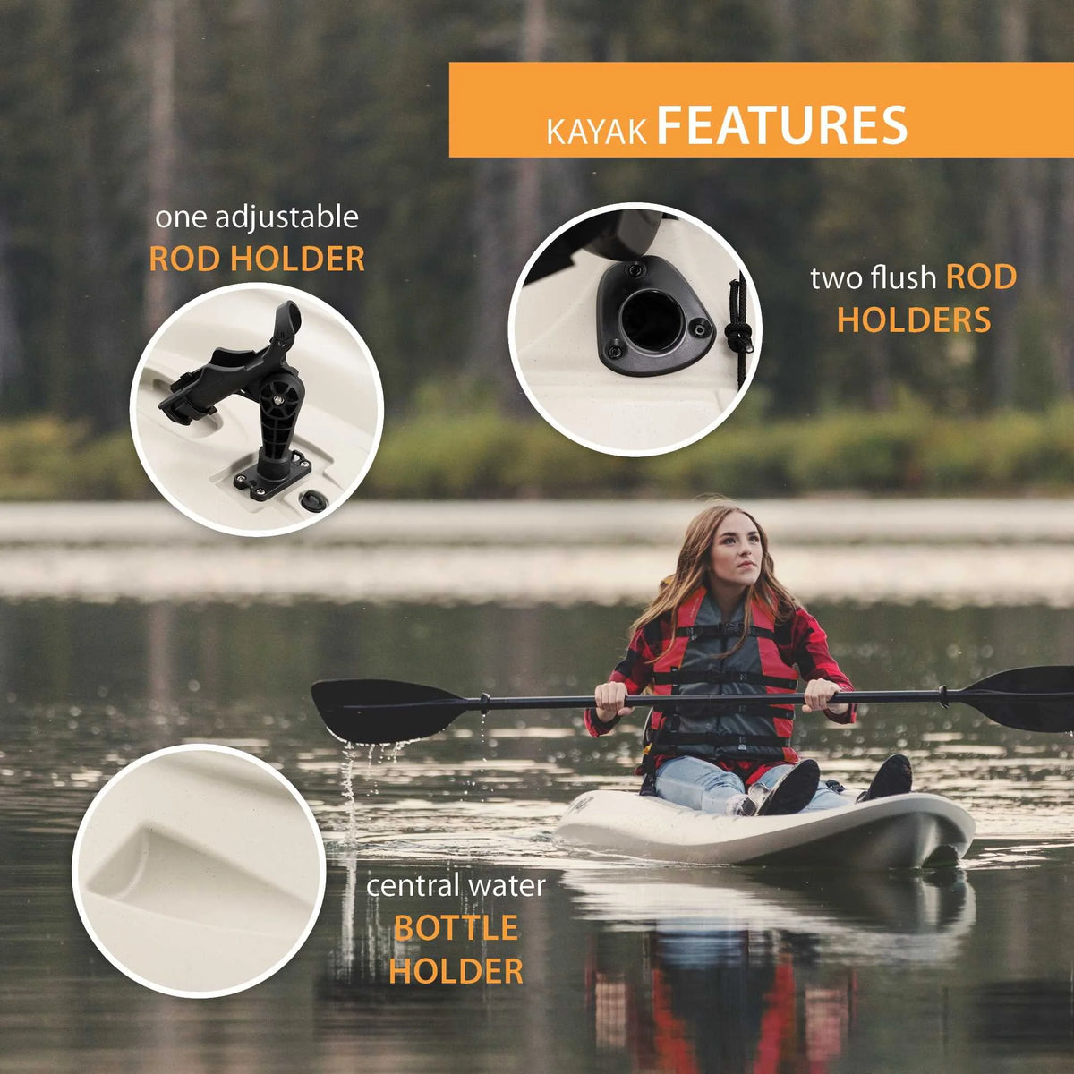 8 Ft. 5 In. Sit-on-top Kayak with Paddle L243090