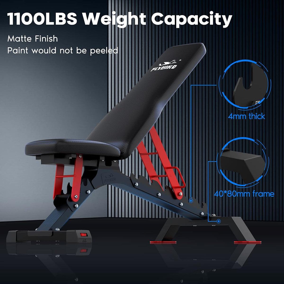 1100LBS Adjustable Weight Bench M55244