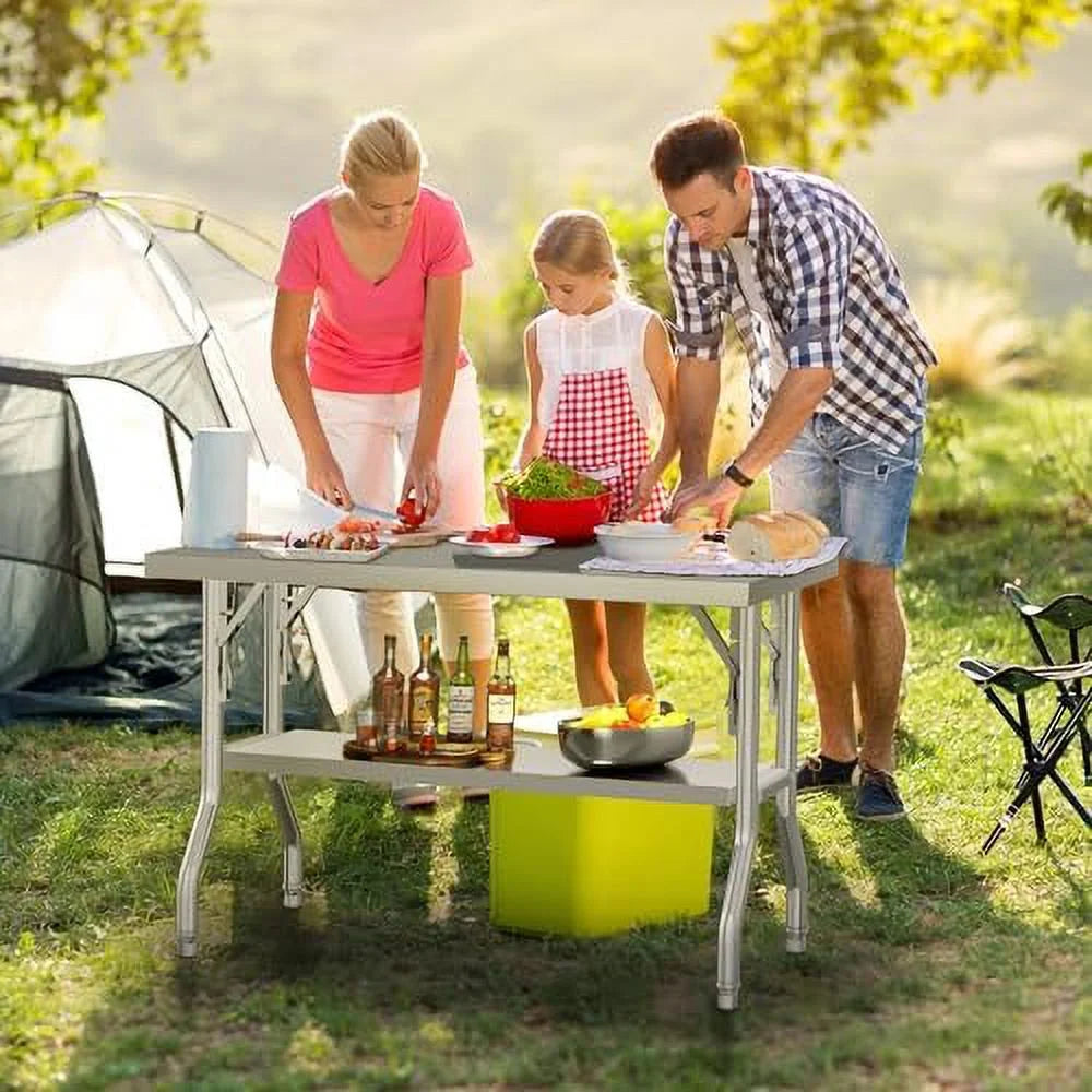 Stainless Steel Folding Table 48" X 24" V638977