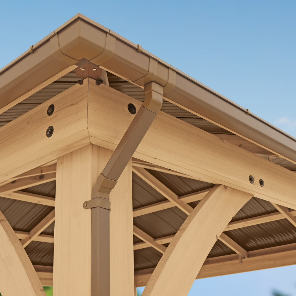Beige Rain Gutter Kit for 10' x 12' Meridian Gazebo Z5259