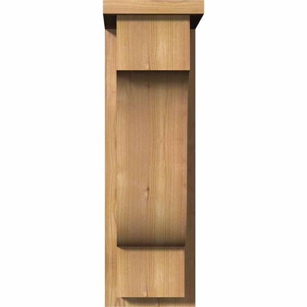 7 1/2x22W x 12x22D x 24x22H Western Red Cedar Corbel with Backplate C78004