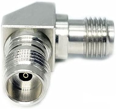 Precision 1.85 mm Female to 2.92 mm Female Microwave Adapter, Right Angle, DC to 40 GHz, 50 Ohm, Stainless Steel Body L72269