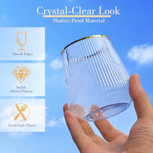 48 Pack Plastic Stemless Glasses M423953