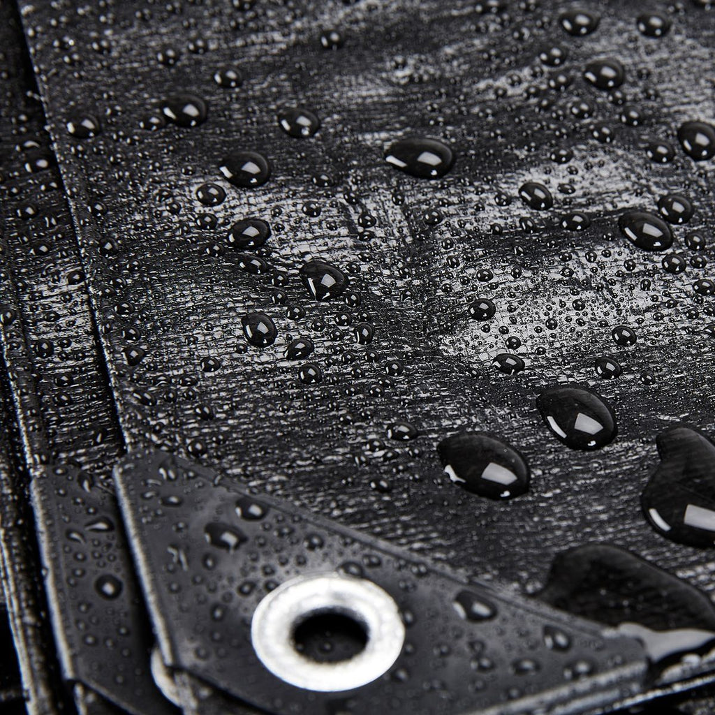 12 ft. x 20 ft. Silver and Black Weather-Resistant Tarp U18565