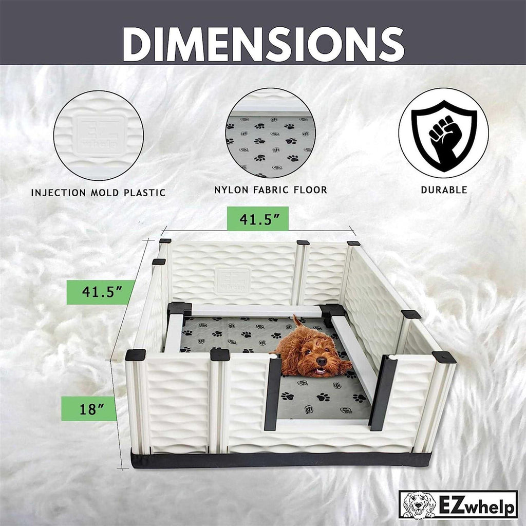 Puppy Dog Whelping Box Playpen with Rails & Liner R233
