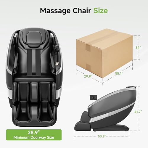 Black Full Body Zero Gravity Shiatsu Massage Recliner T93694