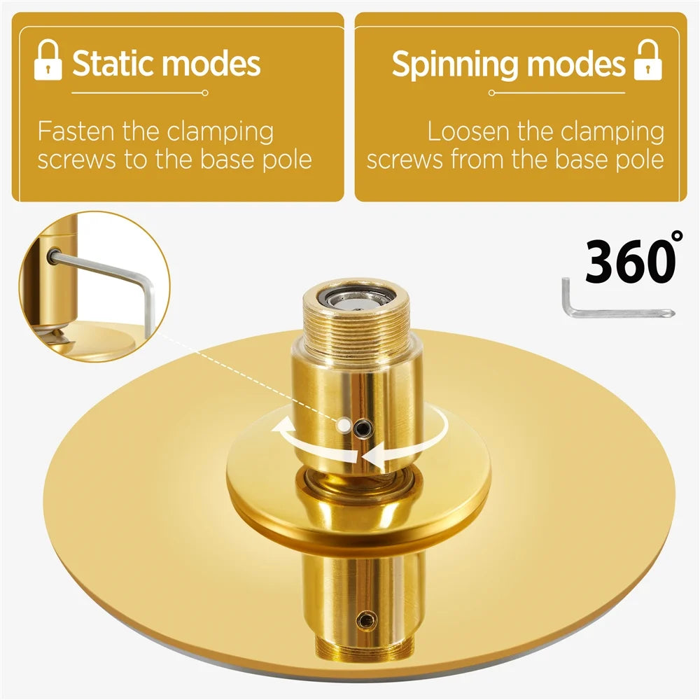 Gold Spinning Dance Pole with Adjustable Height P241929