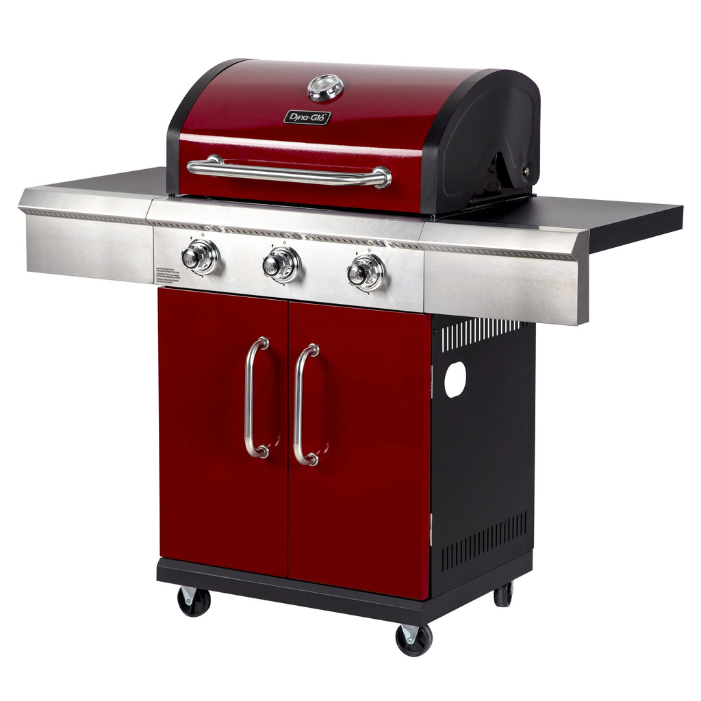 3 Burner Red Propane Gas Grill H423620