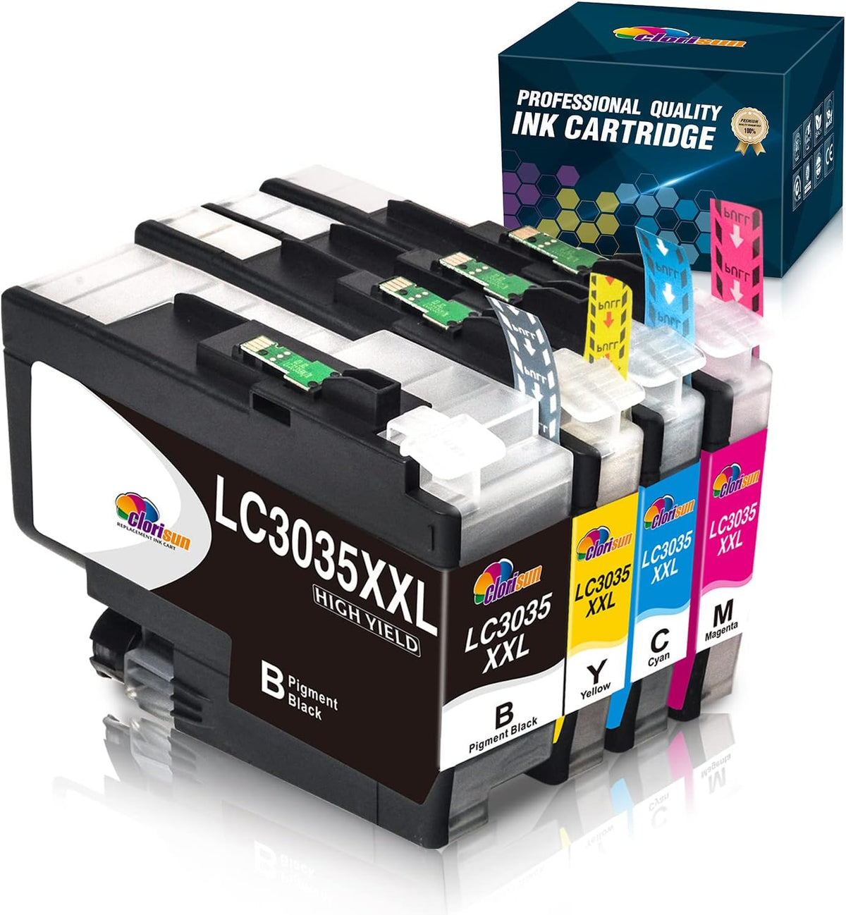 Compatible LC3035 Ink Cartridge Replacement for Brother J995DW J815DW J805DW Printer (Black Cyan Magenta Yellow, 4-Pack) D691299