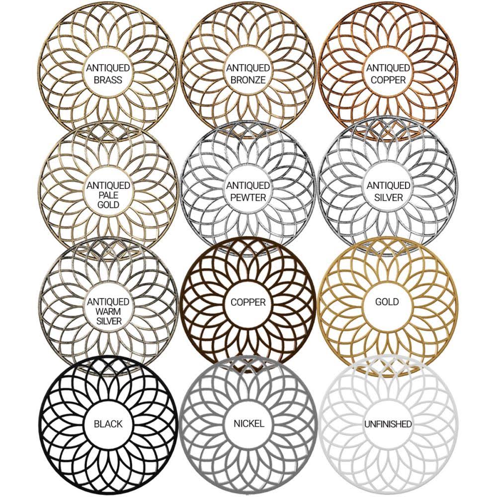 38x22OD x 14 5/8x22ID x 1x22P PVC Pierced Ceiling Medallion E25653