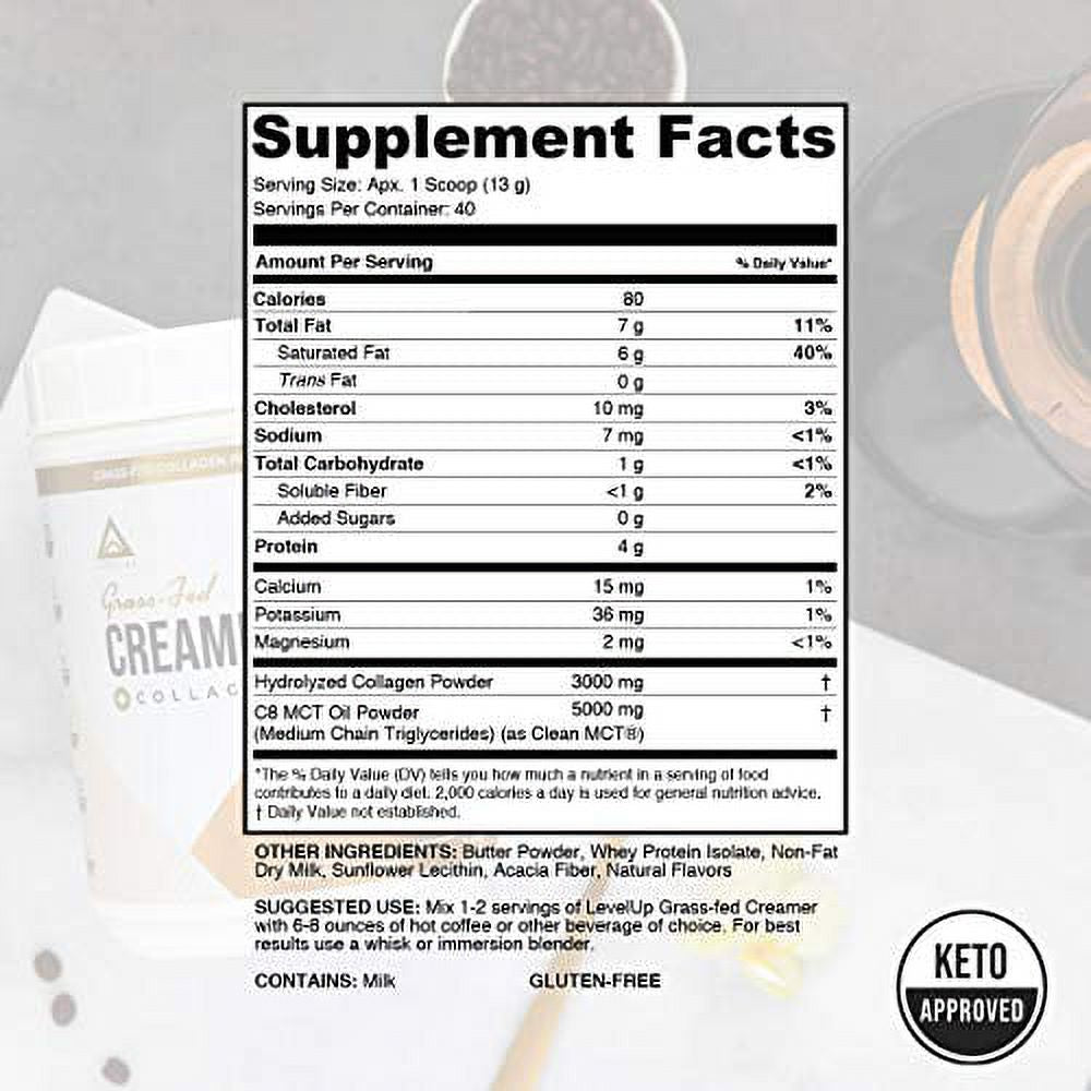 Keto Creamer with Collagen Protein, C8 MCT Oil, Irish Butter, 19oz G502871