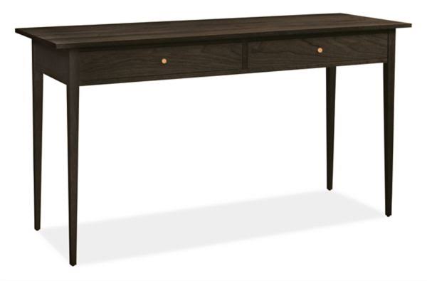 Charcoal Stain Maple Solid Wood Console Table with Cherry Wood Knobs C880465