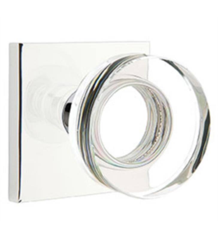 Passage Round Knob with Square Rose Finish: Satin Nickel V356999