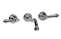 Double Handle Wall Mount Widespread Bathroom Sink Faucet M393