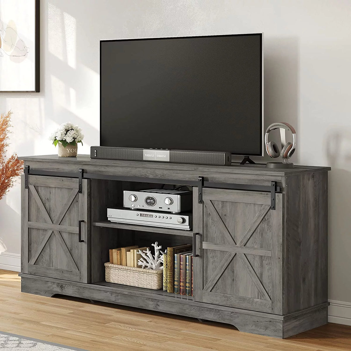 Rustic Wood TV Stand for 65 Inch TV H78935