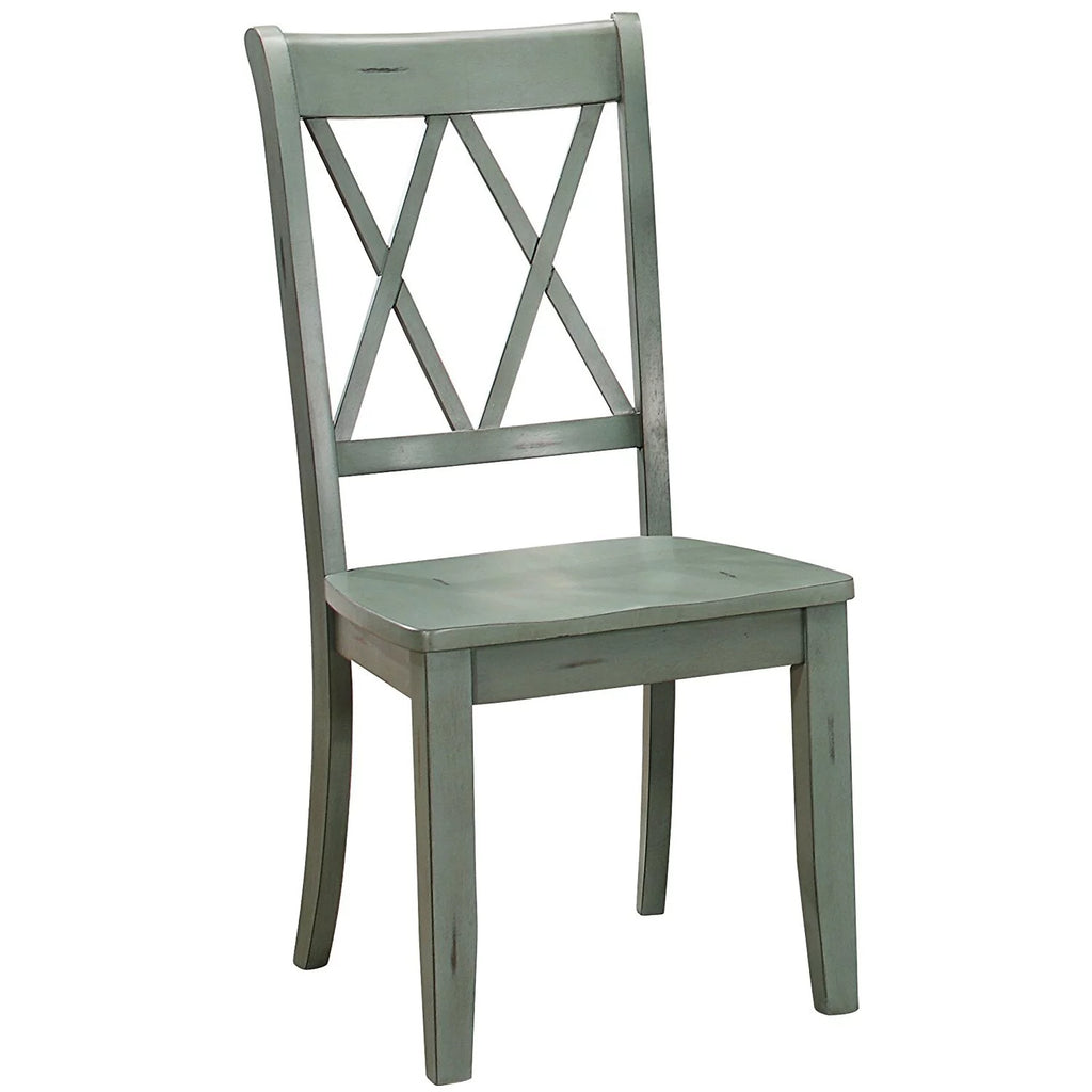 Teal Blue Set of 2 Side Chair T21021