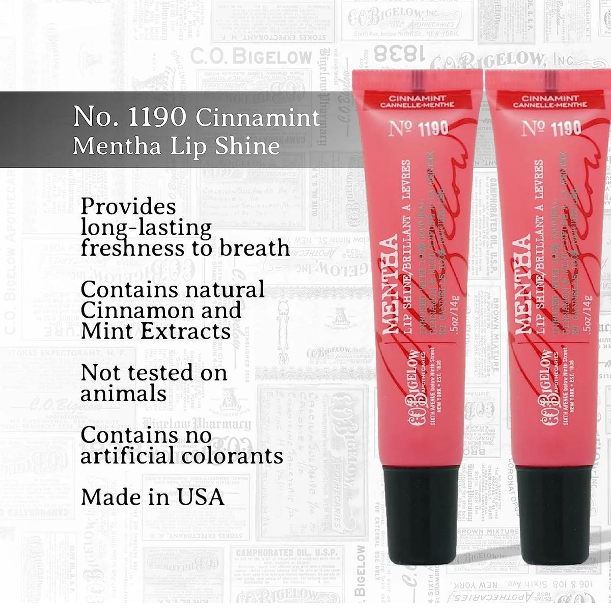 Cinnamint Mentha Lip Shine Lip Balm Trio, 3 Pack, 0.5 oz each Y17053