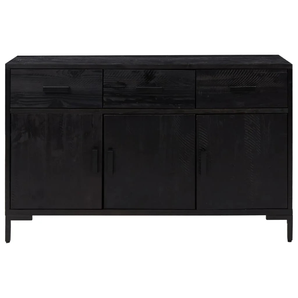 Black Solid Wood Pine Sideboard A367664