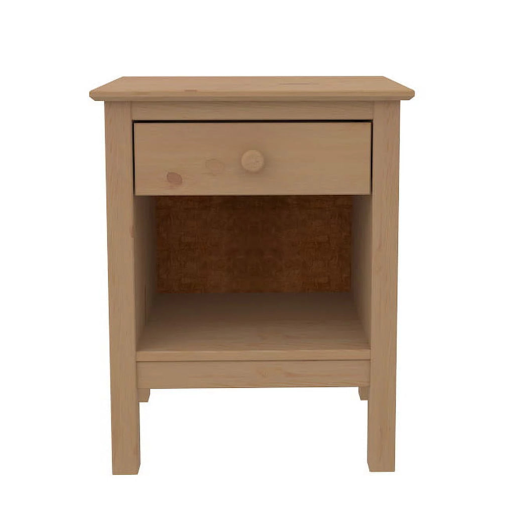 Solid Wood Nightstand with Drawer X7099