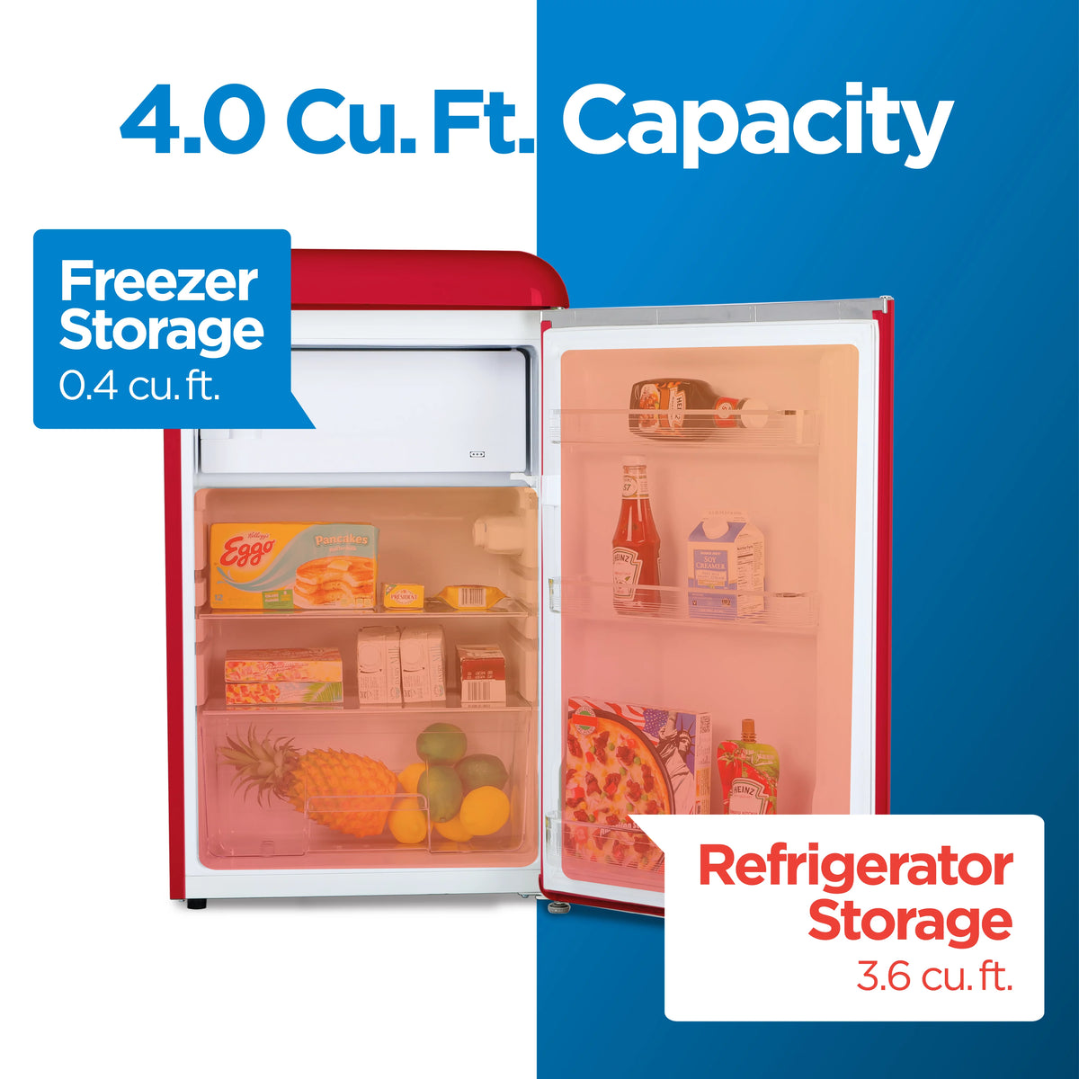 4 Cubic Feet Freestanding Mini Fridge R44255