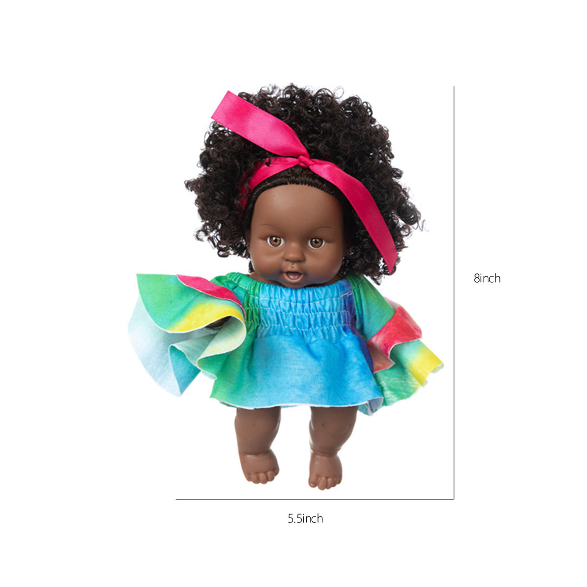 8 Inch Black Baby Dolls With Clothes Z183