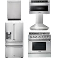 36 Propane Gas Range, Range Hood, Microwave, Refrigerator, Dishwasher Y494