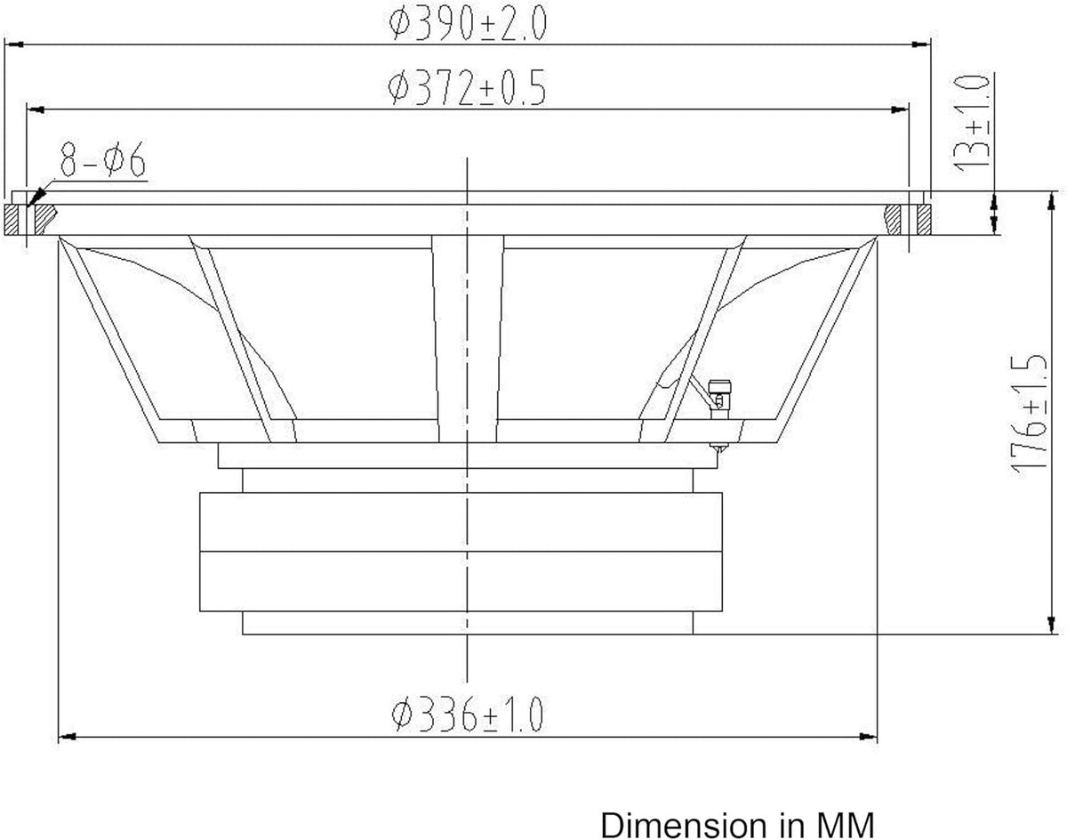 15” 800W Cast Aluminum Frame Woofer Q609