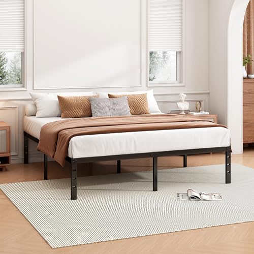 18 Inch Black Metal Platform Full Bed Frame R10139