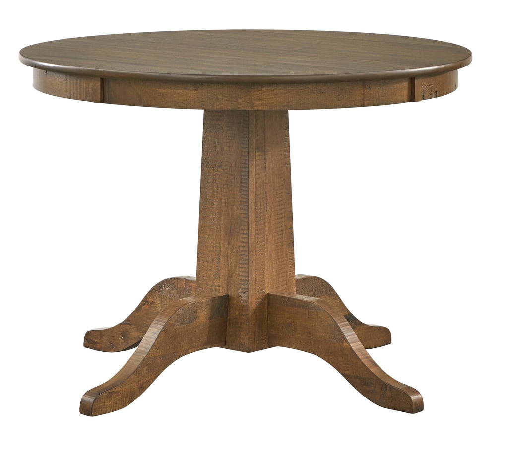 Brown Round MDF Pedestal Dining Table D114
