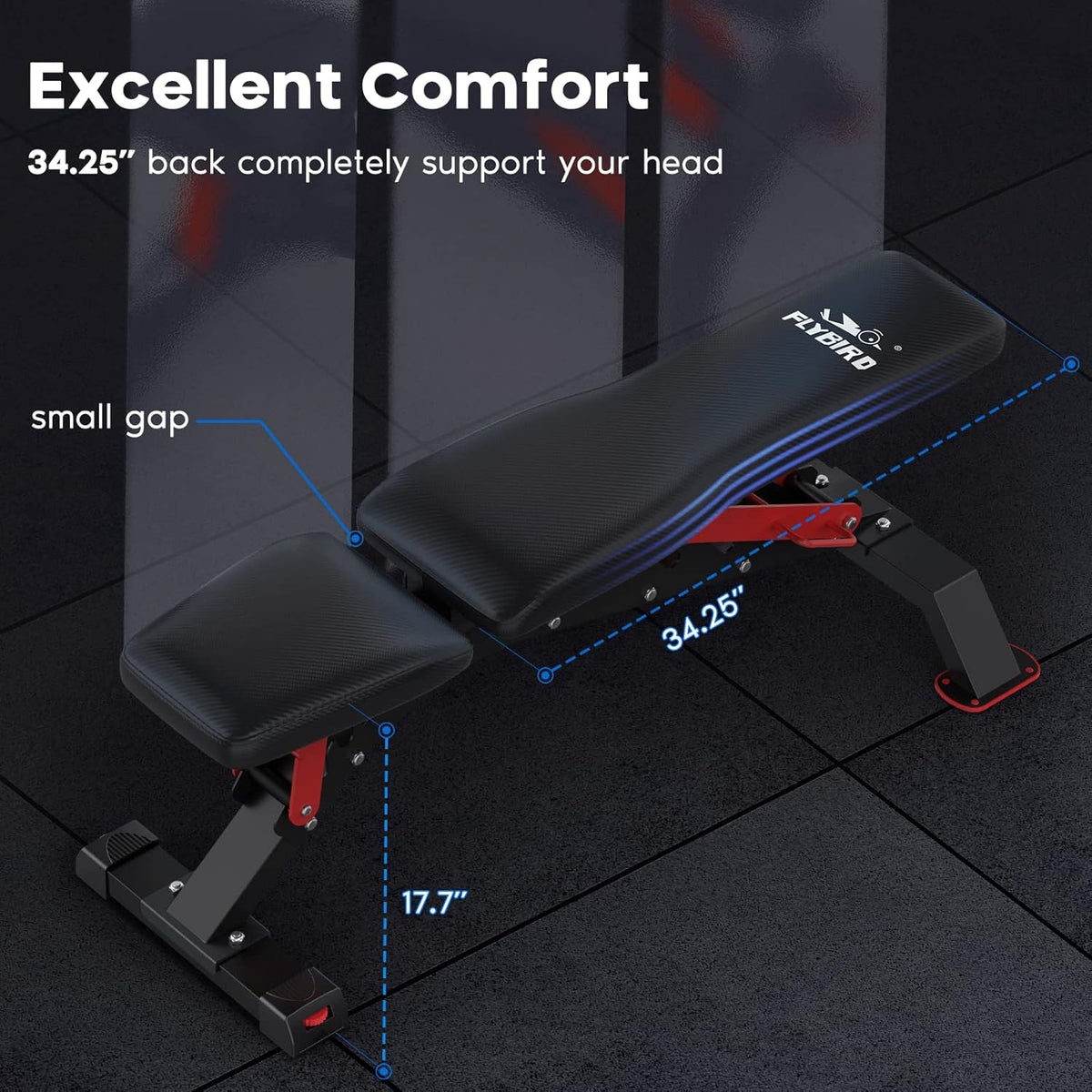 1100LBS Adjustable Weight Bench M55244