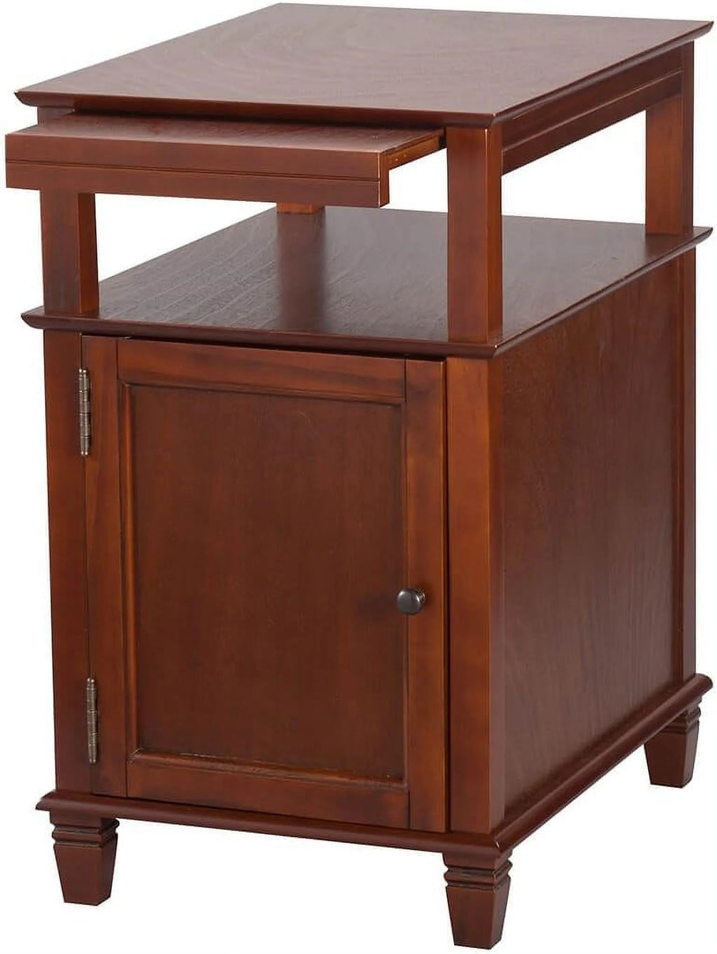Mahogany Recliner Table with Slide-Out Shelf K440533