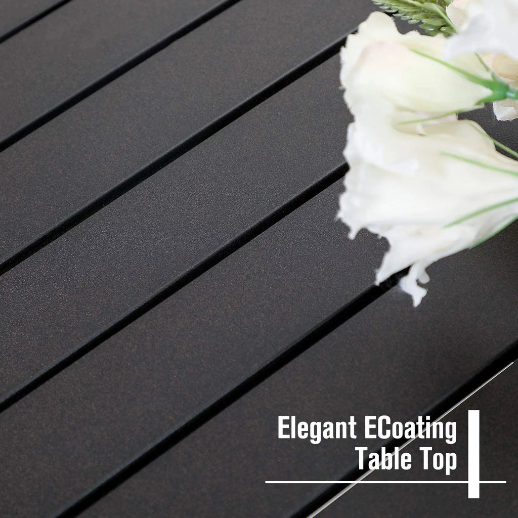 Outdoor Square Dining Table with Steel Frame K614