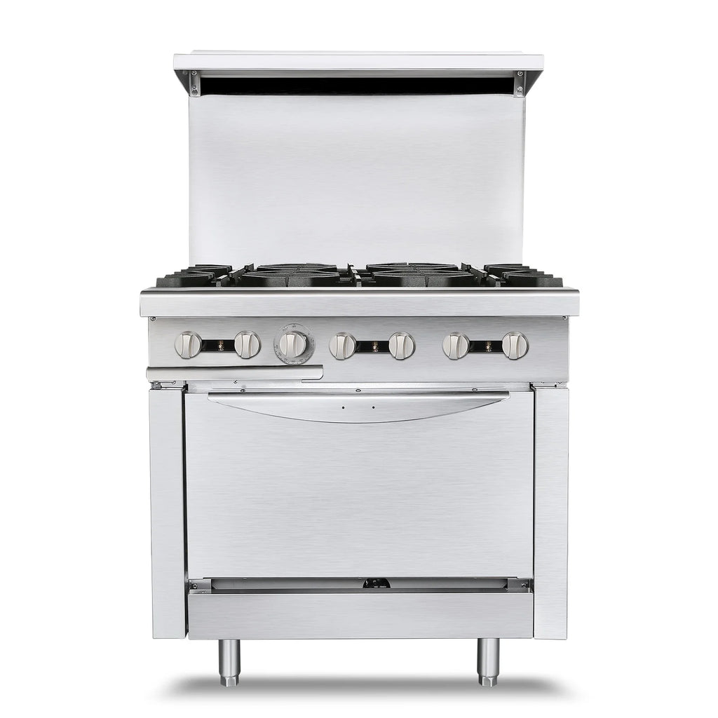 36 Commercial Gas Range Stove with 6 Burner 4.8 Cu.Ft Oven R534