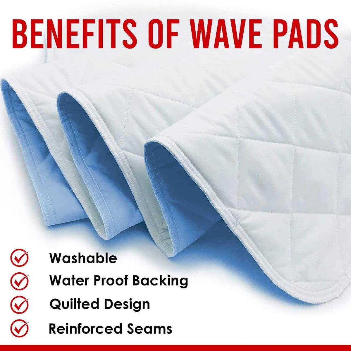 Washable Underpads Pack of 4 Large Bed Pads A946