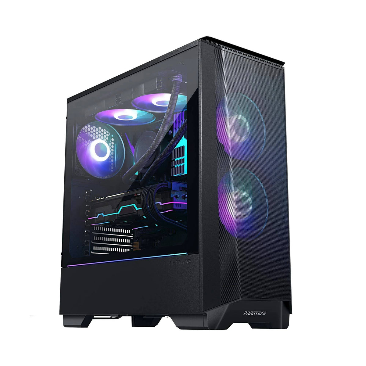 Black Steel Tempered Glass ATX Mid Tower Case P353