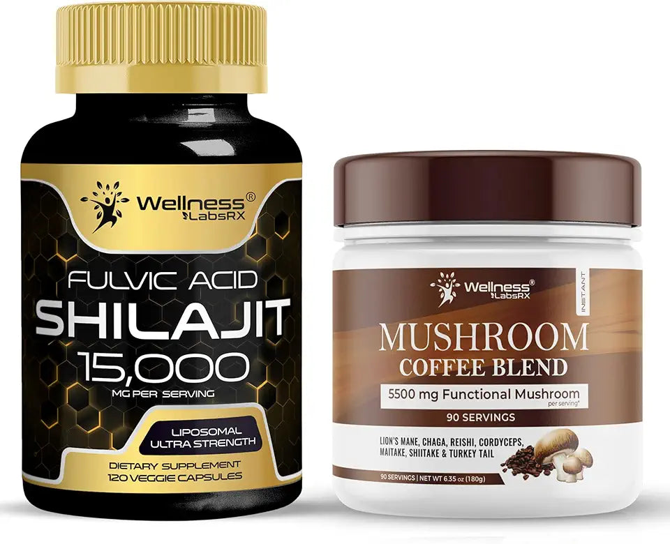 Pure Himalayan Shilajit Capsules 15,000mg Mushroom Coffee Blend P94567